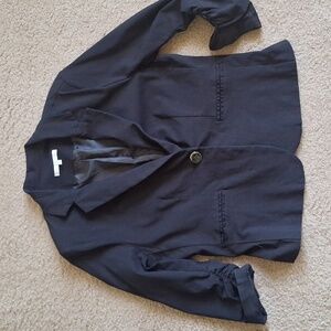 Linda Matthews Black Sporty Blazer Size M
